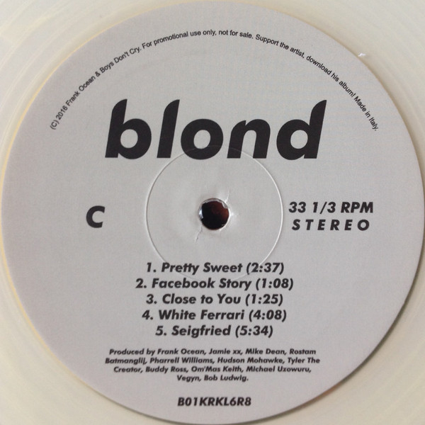 korrekt klart Lyn Frank Ocean - Blond - New Vinyl - High-Fidelity Vinyl Records and Hi-Fi  Equipment Hollywood Los Angeles CA