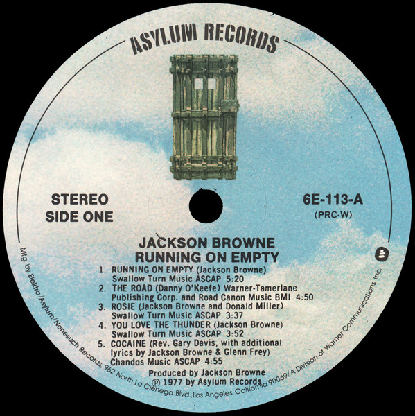 Jackson Browne - Running On Empty - Used Vinyl - High-Fidelity