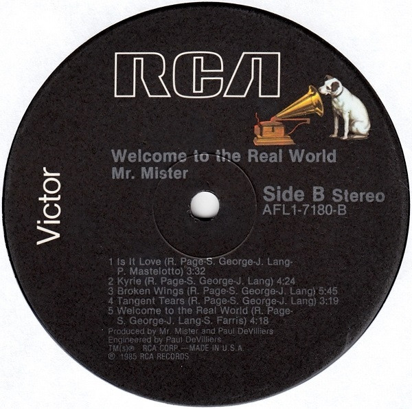 Mr. Mister - Welcome To The Real World - Used Vinyl - High