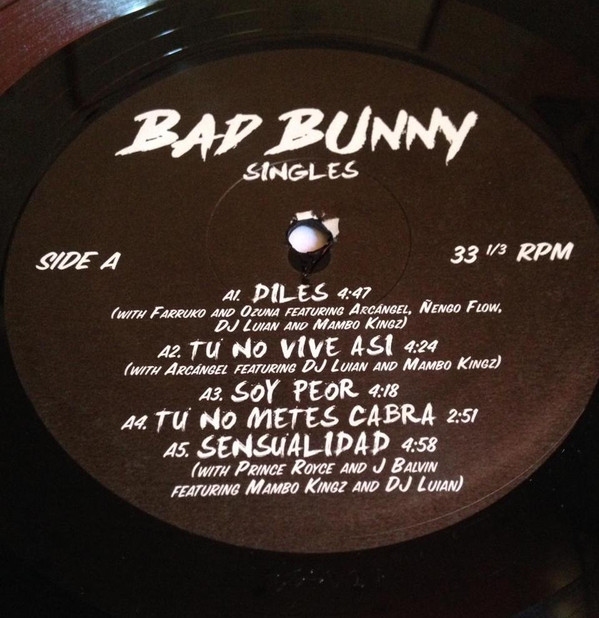 Bad Bunny high quality Singles Vinyl