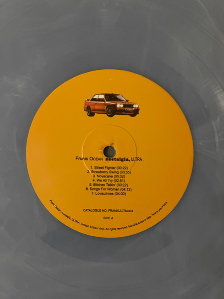 Frank Ocean - nostalgia,ultra. Orange vinyl selling LP