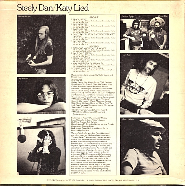 Steely Dan - Katy Lied - Used Vinyl - High-Fidelity Vinyl Records