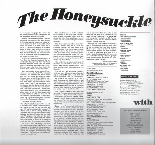 Tom Scott - The California Dreamers - The Honeysuckle Breeze - New
