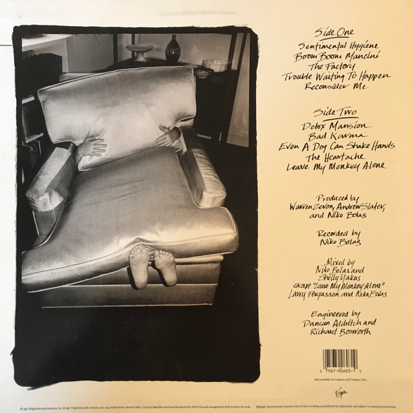 Warren Zevon - Sentimental Hygiene - Used Vinyl - High-Fidelity Vinyl ...