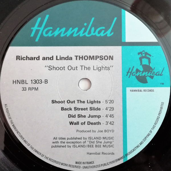 richard thompson shoot out the lights rarest