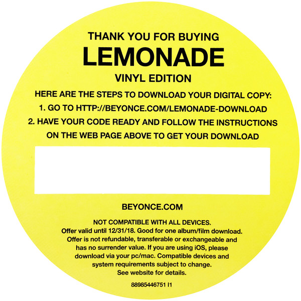 Beyoncé Lemonade Yellow 2LP - El Genio Equivocado, La Botiga