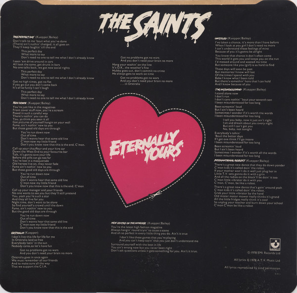 The Saints - Eternally Yours - Used Vinyl - High-Fidelity Vinyl