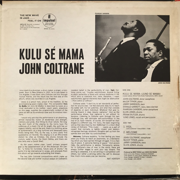 John Coltrane - Kulu Sé Mama - Used Vinyl - High-Fidelity Vinyl
