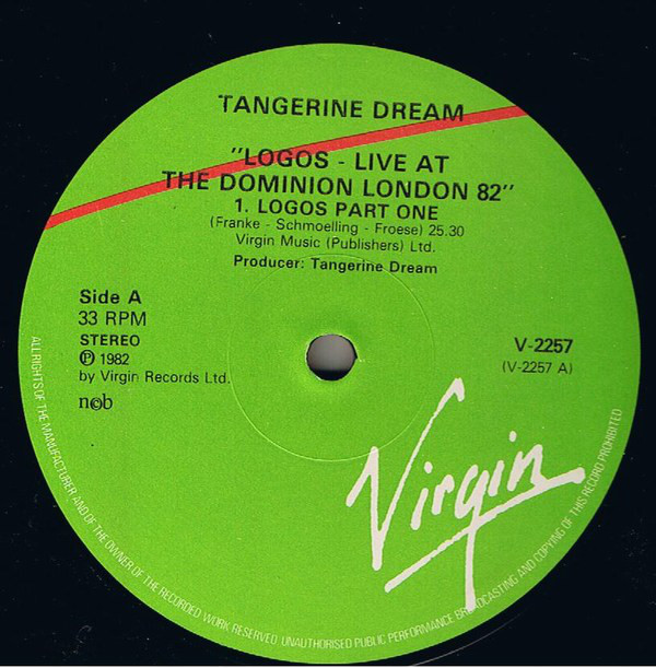 Tangerine Dream - Logos Live - Used Vinyl - High-Fidelity Vinyl Records ...