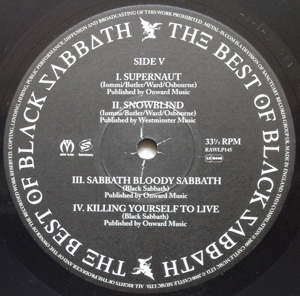 Black Sabbath - The Best Of Black Sabbath - Used Vinyl - High-Fidelity ...