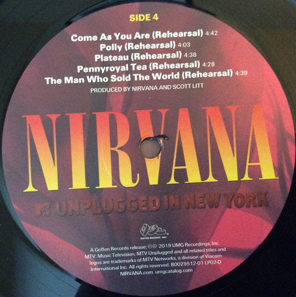 Nirvana Unplugged In N.Y. Vinyl Record
