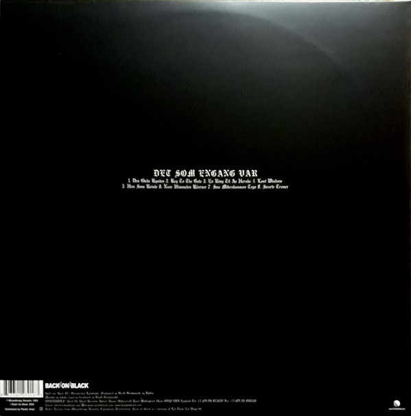 Burzum - Det Som Engang Var - Used Vinyl - High-Fidelity Vinyl Records ...