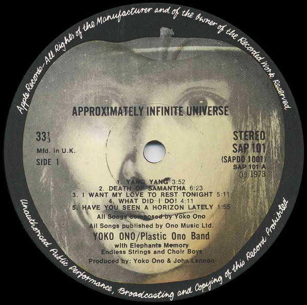 Download Yoko Ono - The Plastic Ono Band - Elephants Memory - Approximately Infinite Universe - Used ...