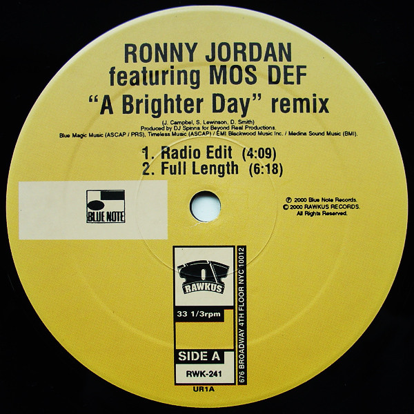 Ronny Jordan - Mos Def - A Brighter Day (DJ Spinna Remix) - Used