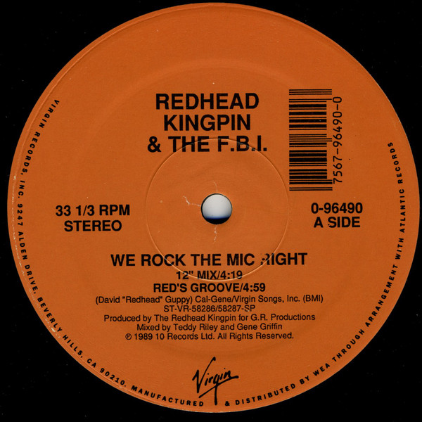 Redhead Kingpin And The FBI - We Rock The Mic Right - Used Vinyl - High ...