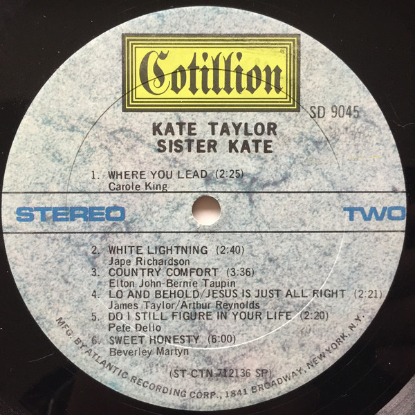 Kate Taylor Sister Kate Used Vinyl High Fidelity Vinyl