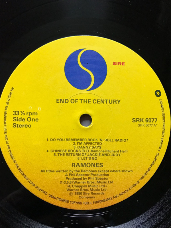 レコード RAMONES end of the century 180gramLPレコード | www