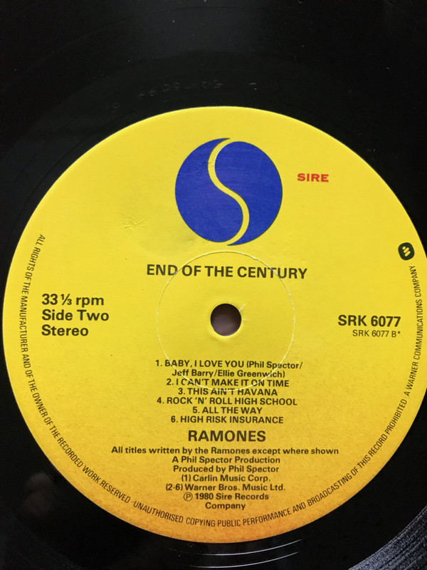 RAMONES END OF THE CENTURY 180GRAMLPレコード レコード | www