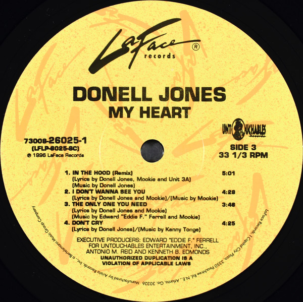 Donell Jones - My Heart - Used Vinyl - High-Fidelity Vinyl Records 