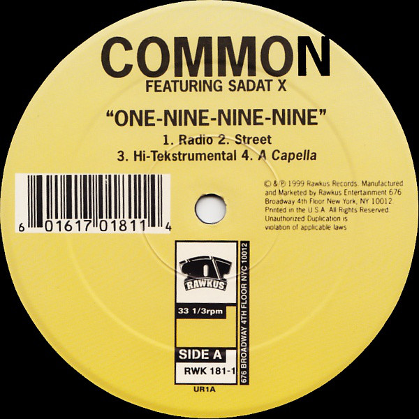 Common - One-Nine-Nine-Nine / Like They Used To Say - Used Vinyl 