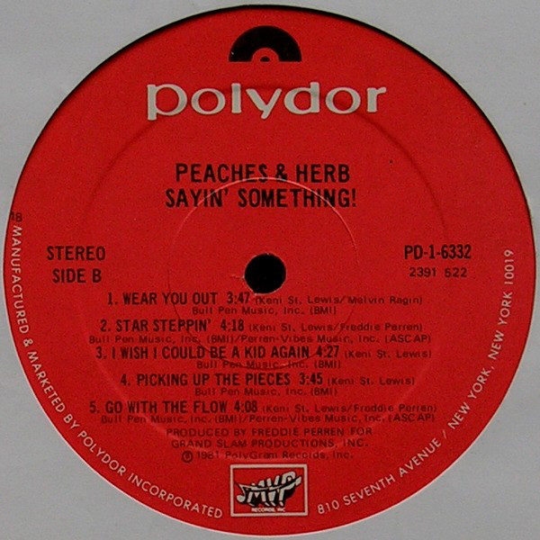 Peaches & Herb Vinyl Record Albums