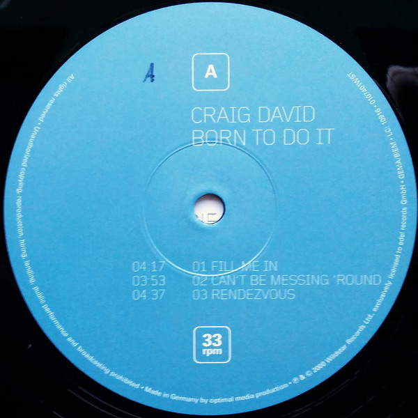 Craig David - Born To Do It - Used Vinyl - High-Fidelity Vinyl ...