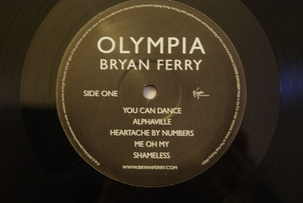 Bryan Ferry - Olympia - Used Vinyl - High-Fidelity Vinyl Records