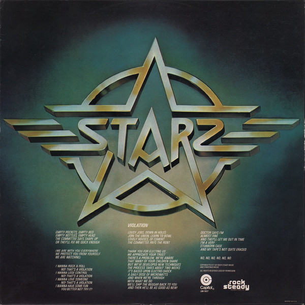 Starz - Violation - Used Vinyl - High-Fidelity Vinyl Records and Hi-Fi ...