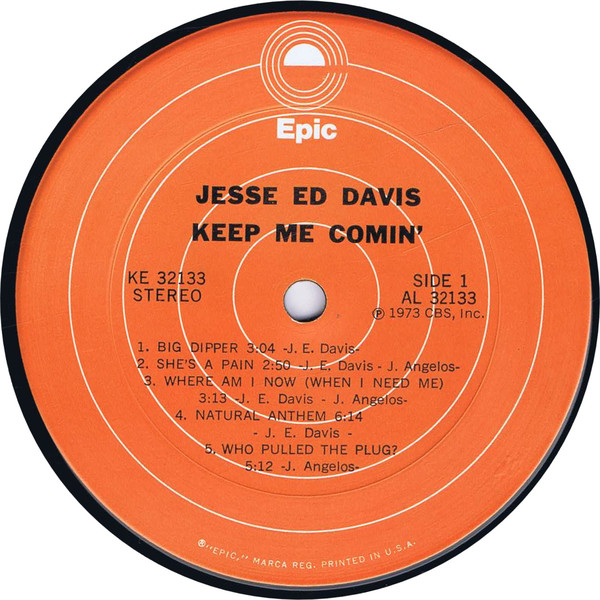 Jesse Ed Davis - Keep Me Comin' - Used Vinyl - High-Fidelity Vinyl