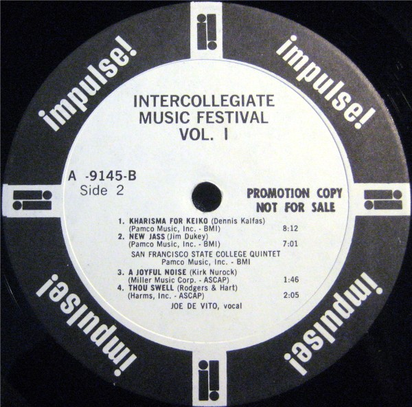 Various - Intercollegiate Music Festival, Vol. 1 - Used Vinyl -  High-Fidelity Vinyl Records and Hi-Fi Equipment Hollywood Los Angeles CA
