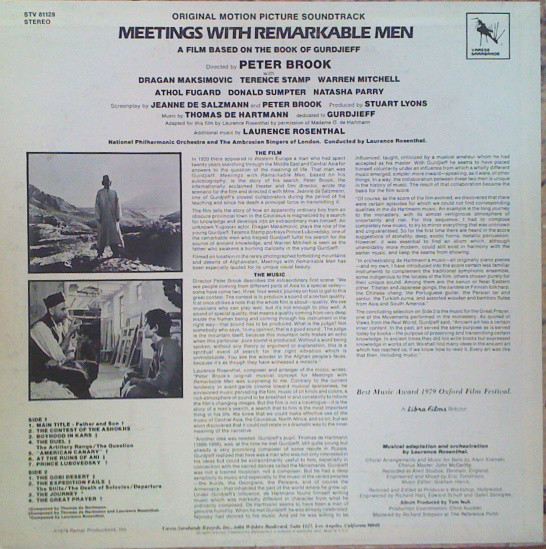 Thomas De Hartmann Meetings With Remarkable Men Original Motion
