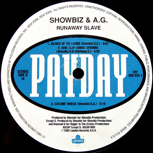 Showbiz & A.G. - Runaway Slave - Used Vinyl - High-Fidelity Vinyl