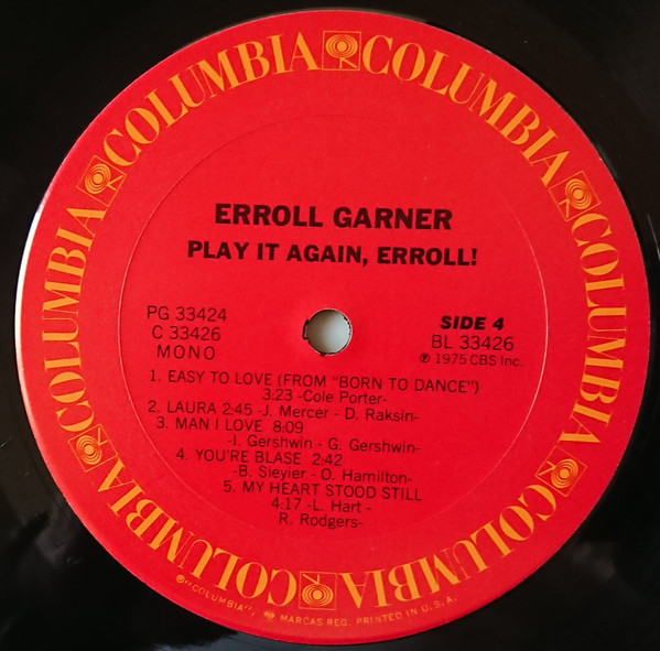 Erroll Garner Plays for Dancing Record