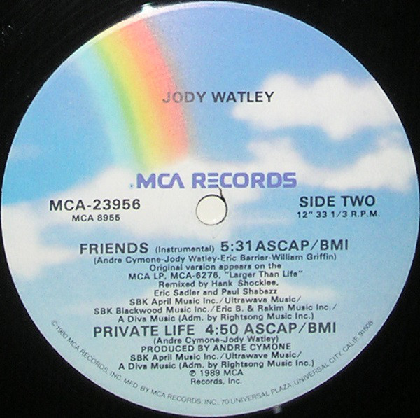 Jody Watley - Eric B. & Rakim - Friends - Used Vinyl - High-Fidelity ...