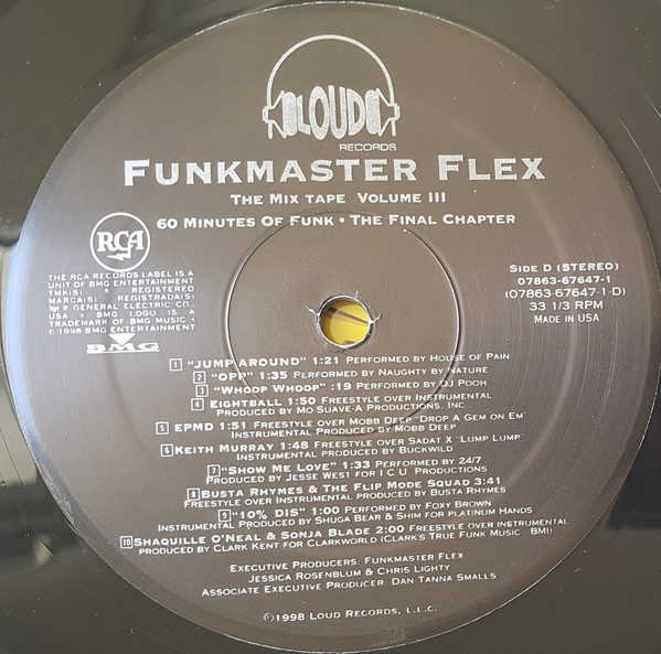 Funkmaster Flex The Mix Tape Volume Iii 60 Minutes Of Funk The Final Chapter Used Vinyl