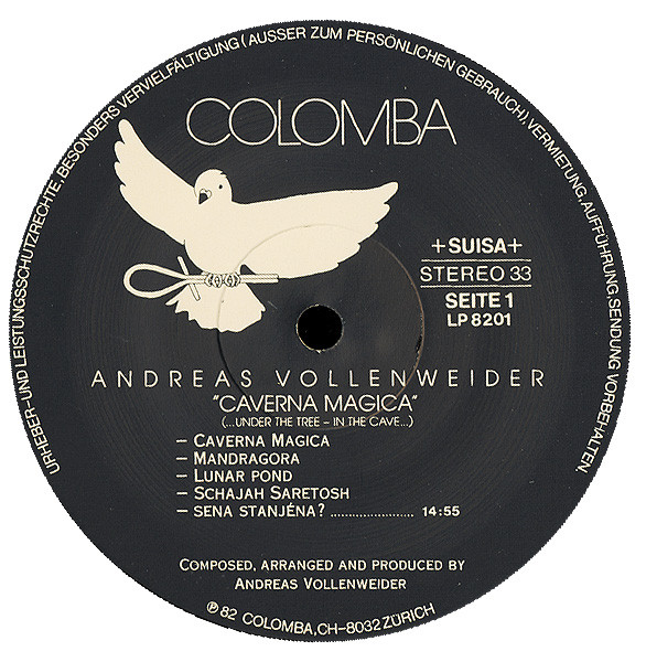 Andreas Vollenweider - Caverna Magica - (...Under The Tree - In The Cave...) - Vinyl - High-Fidelity Vinyl Records and Hi-Fi Equipment Hollywood Los Angeles CA