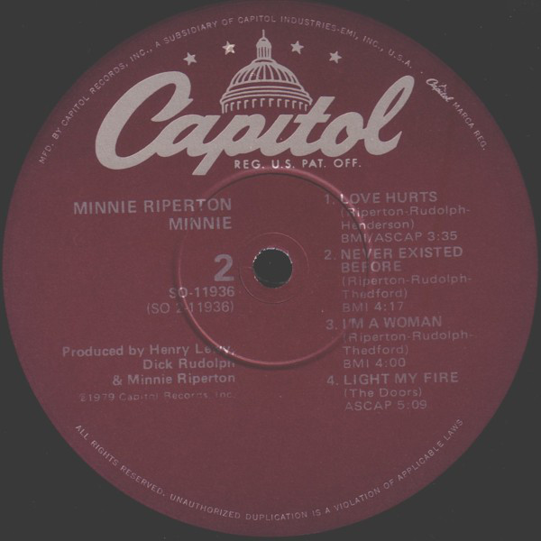 Minnie Riperton - Minnie - Used Vinyl - High-Fidelity Vinyl Records And ...