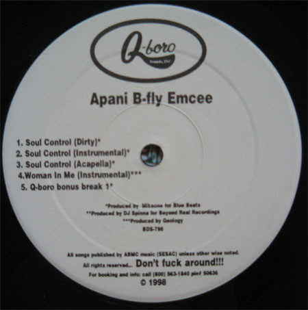 DJ機器Apani B-Fly Emcee – Estragen / Soul Cont