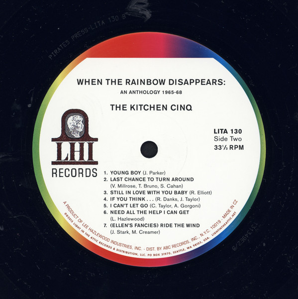 The Kitchen Cinq - When The Rainbow Disappears: An Anthology 1965-68 - Used  Vinyl - High-Fidelity Vinyl Records and Hi-Fi Equipment Hollywood Los  Angeles CA
