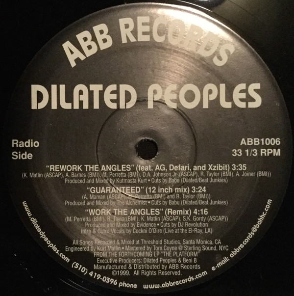 Dilated Peoples - Rework The Angles / Guaranteed (12 Inch Mix