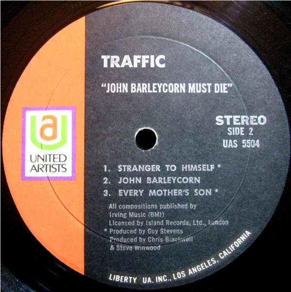 Traffic - John Barleycorn Must Die - Used Vinyl - High-Fidelity Vinyl ...
